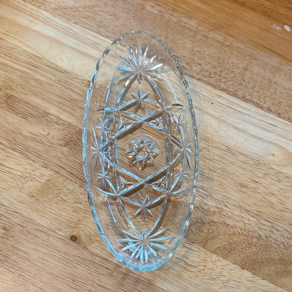 Elegant Clear Glass Serving Tray